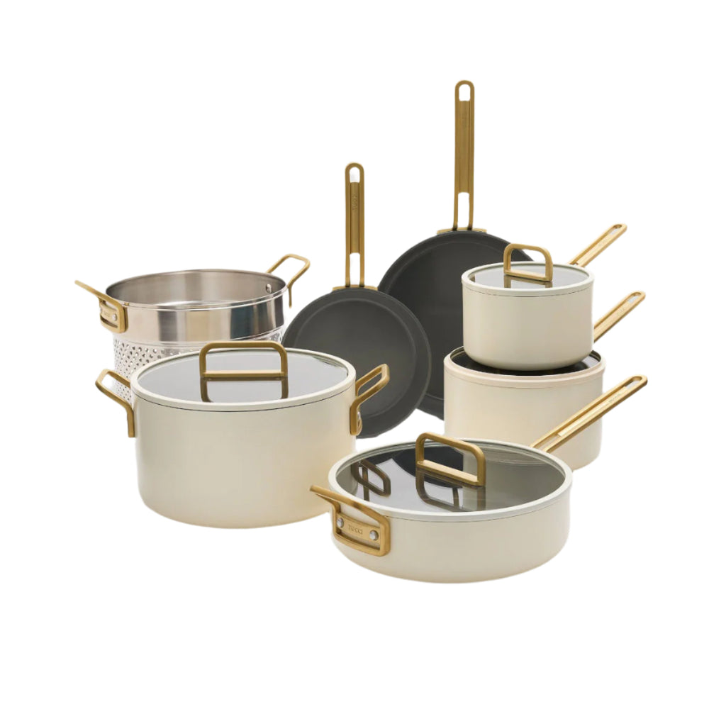 Cookware Store GreenPan™ Stanley Tucci™ Ceramic Nonstick Cookware Set White 7 Piece ...