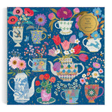Galison Victoria Ball Potted Teacups Foil Puzzle 500 Piece | Minimax