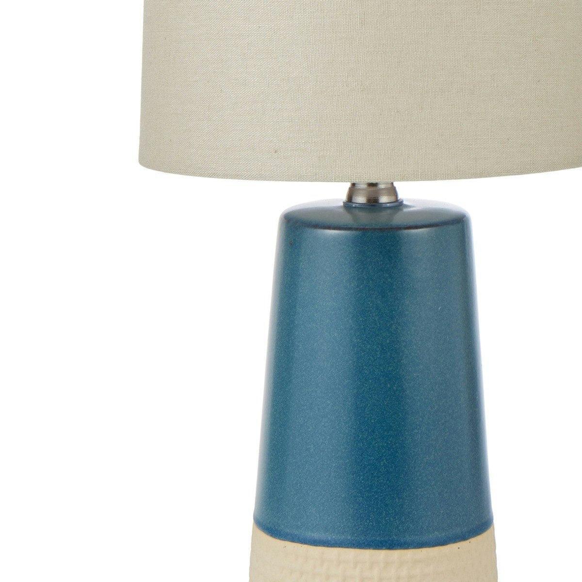 Amalfi Nash Table Lamp 2pcs Set Blue & Natural 23x23x49cm