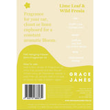 Grace and James Bloom Lime Leaf & Fresia Felt Air Freshener 20ml