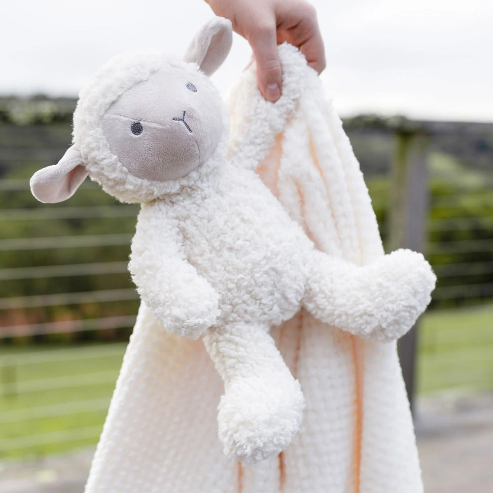 The Little Linen Co Farmyard Lamb Soft Plush Toy & Blanket
