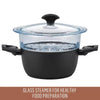 Essteele Per Salute Nonstick Induction Cookware Set 5 Piece With Glass Steamer | Minimax