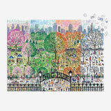 Galison Storrings Dog Park in Four Seasons Puzzle - 1000pcs Multi-Coloured | Minimax