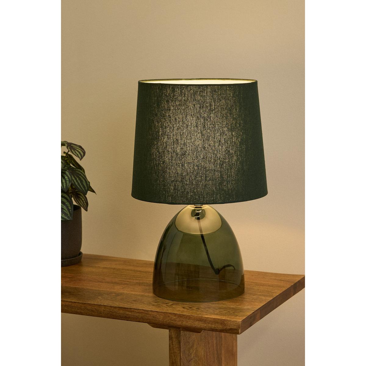 Amalfi Telmo Glass Table Lamp Green 29x29x45cm