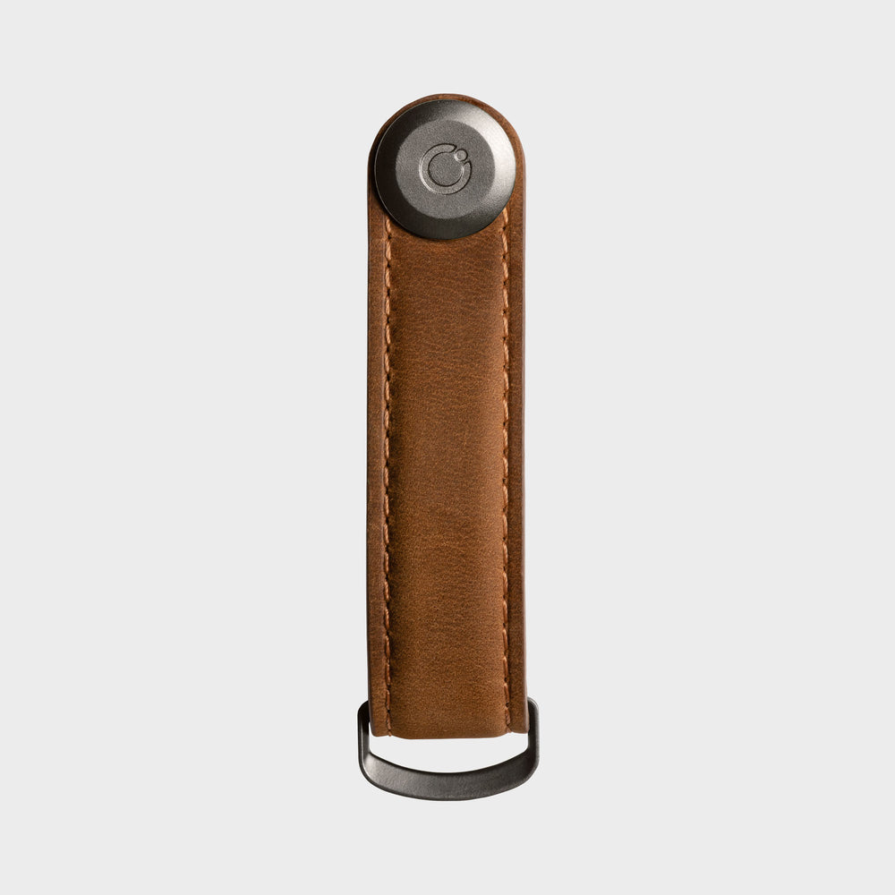 Orbitkey Crazy Horse Leather Key Organiser Chestnut Brown