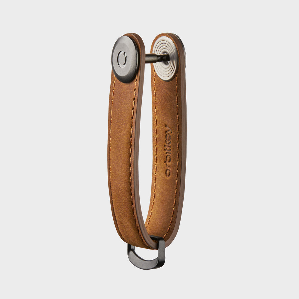Orbitkey Crazy Horse Leather Key Organiser Chestnut Brown