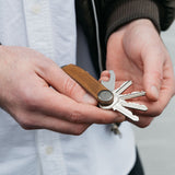Orbitkey Crazy Horse Leather Key Organiser Chestnut Brown