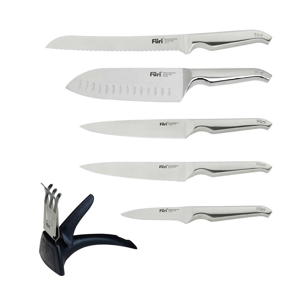 Furi Pro Wood Knife Block Set 7 Piece