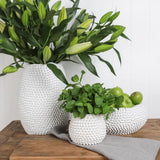 Mediterranean Market Porci Vase White 33x25cm | Minimax
