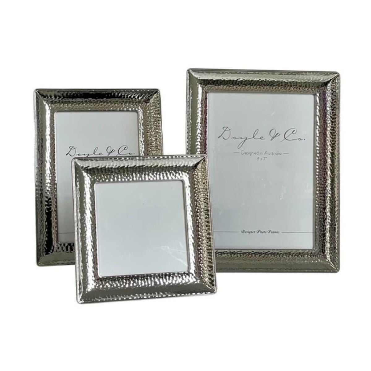 Flair Gifts Wide Border Hammer Frame Silver 4×6" | Minimax
