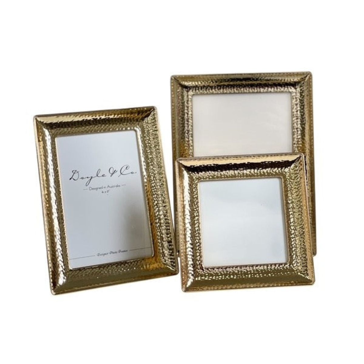 Flair Gifts Wide Border Hammer Frame Gold 4×6" | Minimax