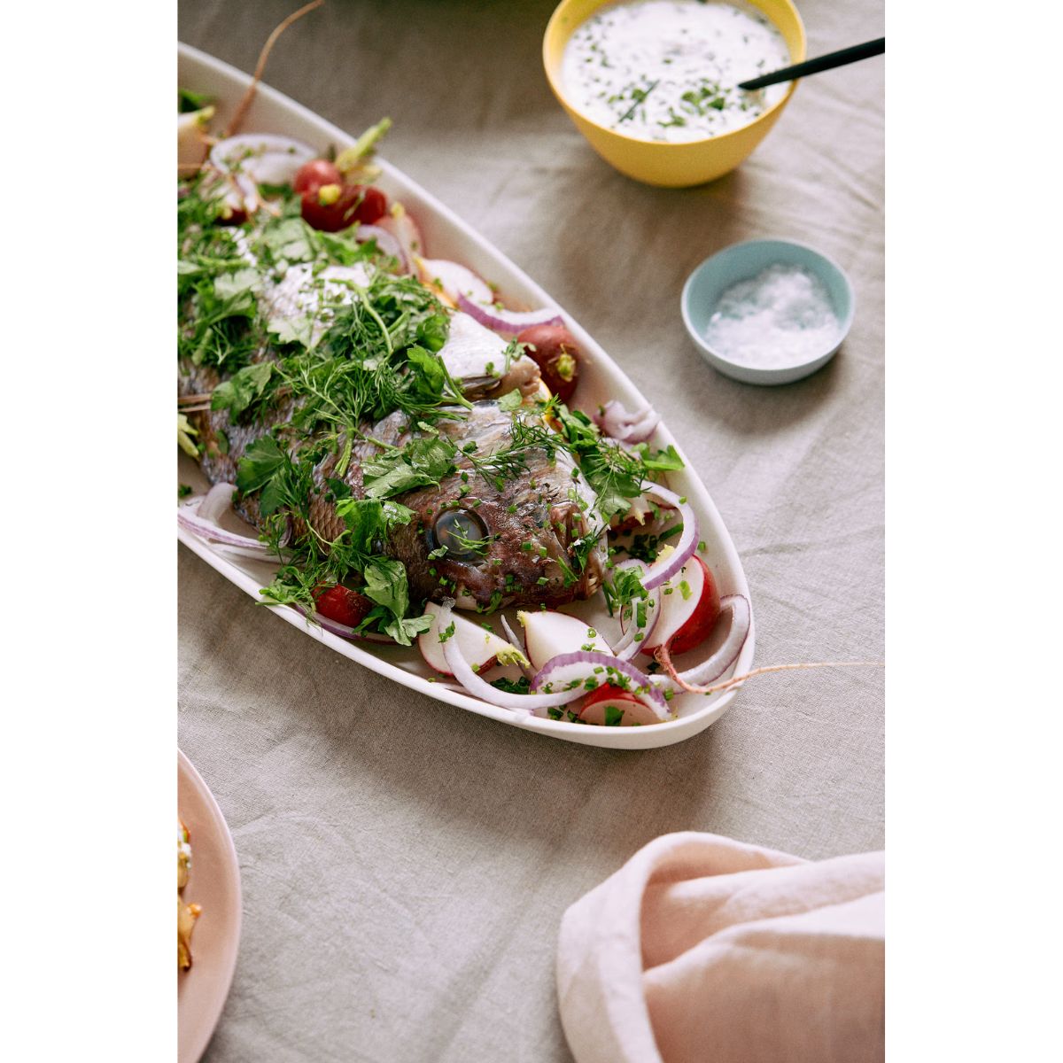 Mud Australia Fish Platter Milk 51x21cm