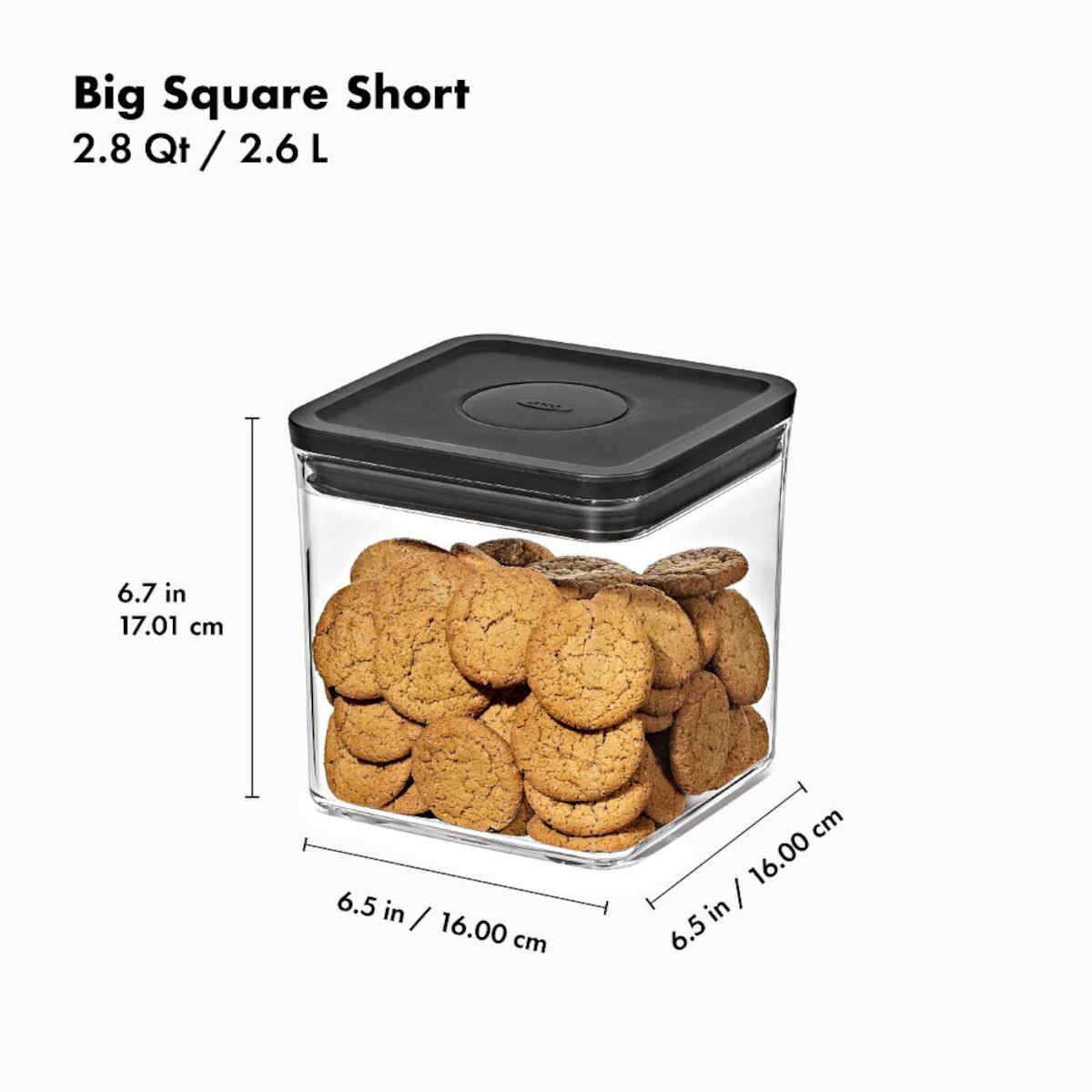 OXO POP 2.0 Big Square Short Black | Minimax