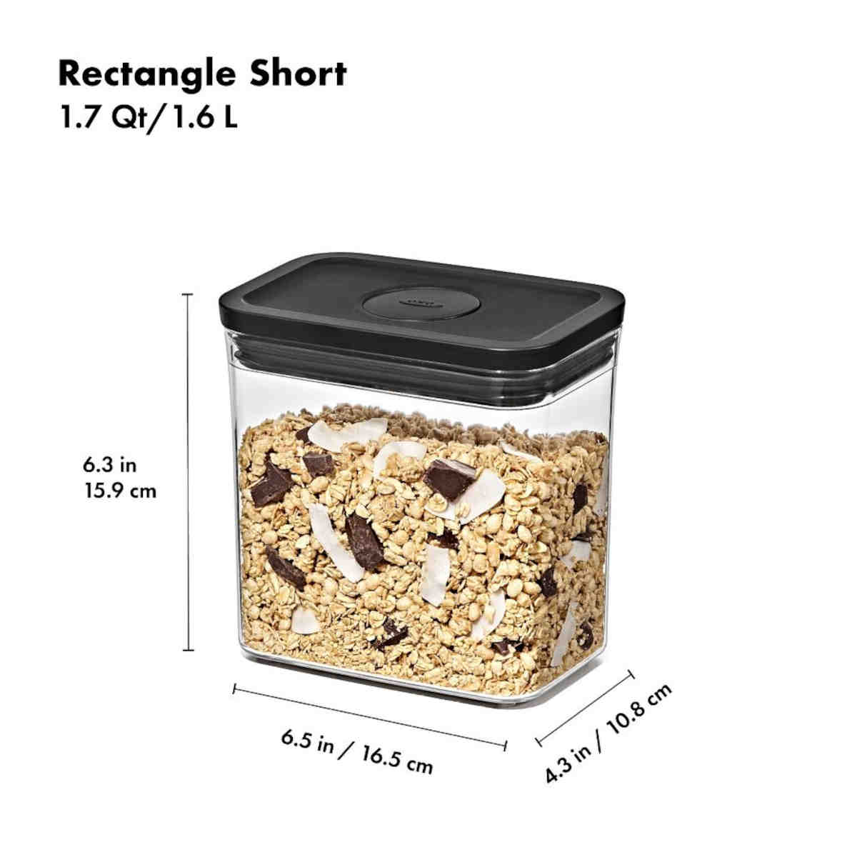 OXO POP 2.0 Rectangle Short Black | Minimax