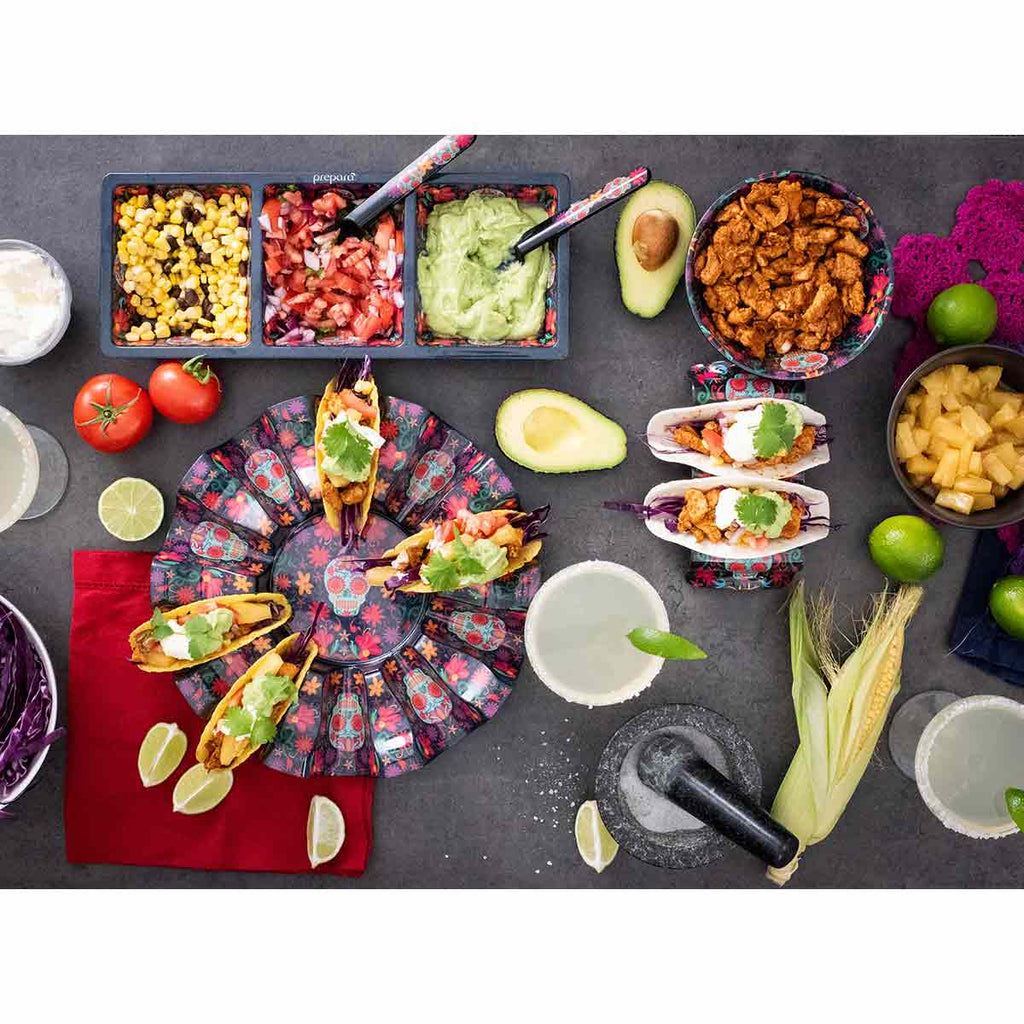 Prepara Day of the Dead Three Section Tray