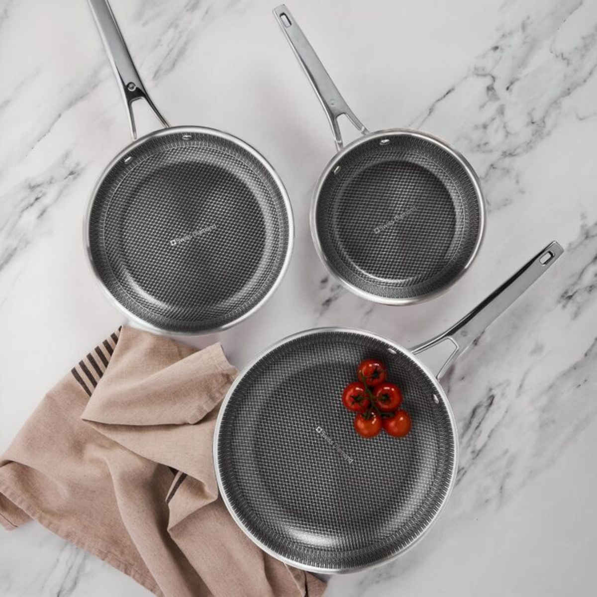 Swiss Diamond DLX Nonstick Clad Frypan Set 3 Piece | Minimax