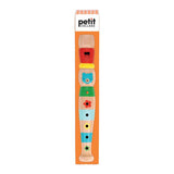Petit Collage Playful Tunes Wooden Recorder 3x3x19cm featuring colourful animal and flower design