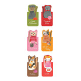 Galison Cool Cats Magnetic Bookmarks 6pcs Set Multi-Coloured | Minimax