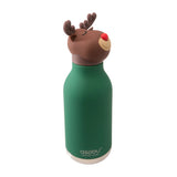 Asobu Bestie Green Reusable Bottle with Silicone Reindeer Head 460ml | Minimax