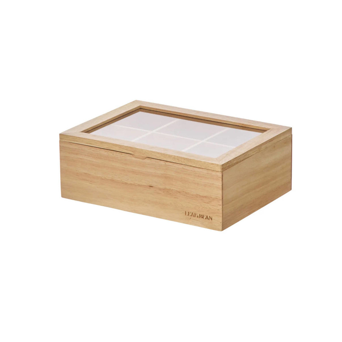Leaf & Bean Wooden Tea Box Large