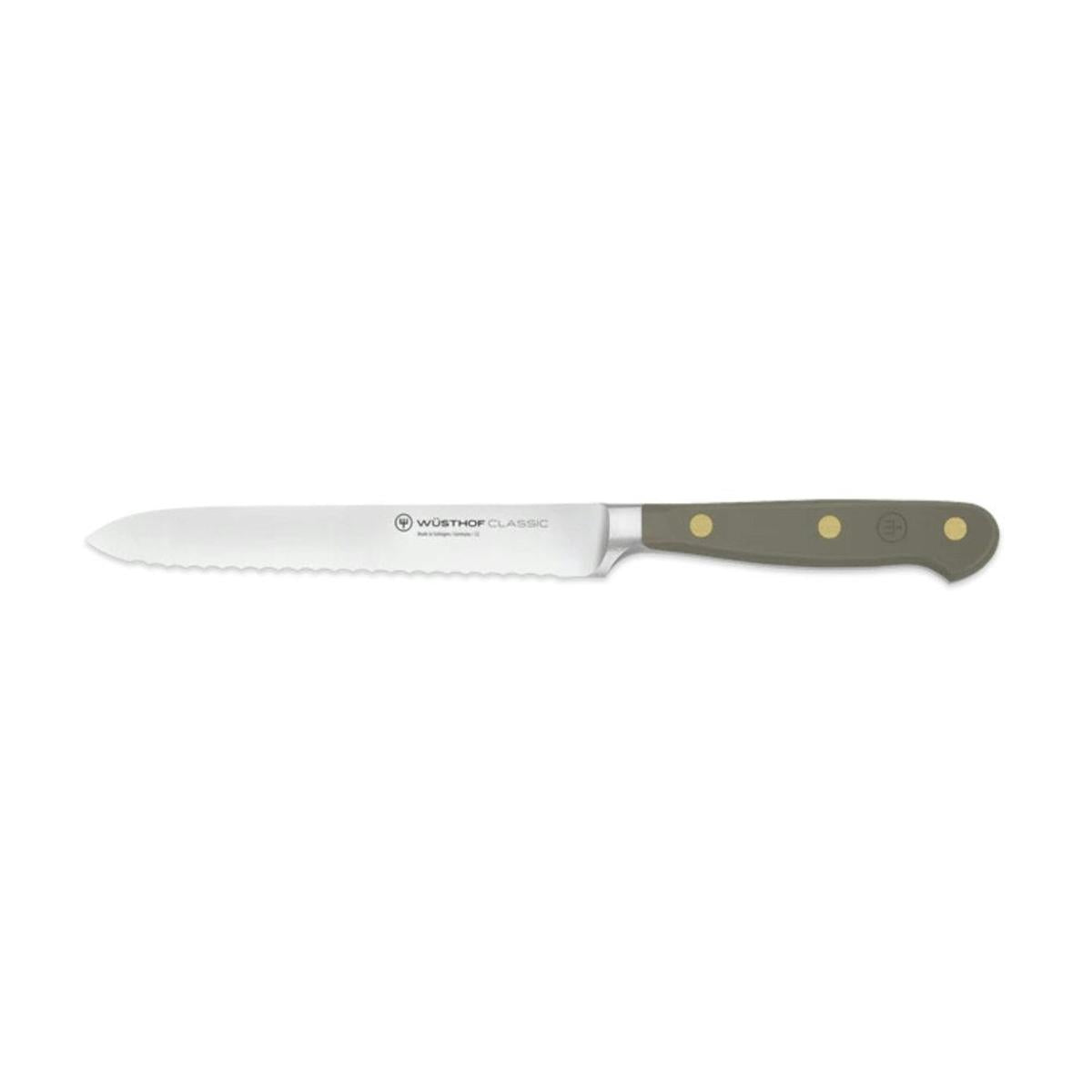Wusthof Classic Colour Velvet Oyster Serrated Utility Knife 14cm