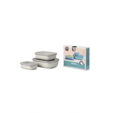 Mepal Cirqula Rectangular Set of 3 (500ml+1000ml+2000ml) - Nordic White