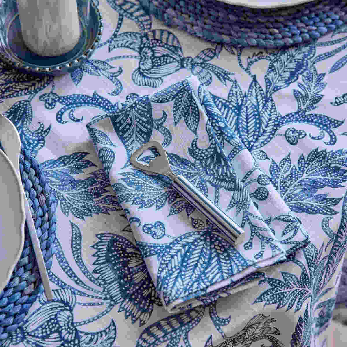 Madras Link Samara Dark Blue Napkin Set 4 | Minimax
