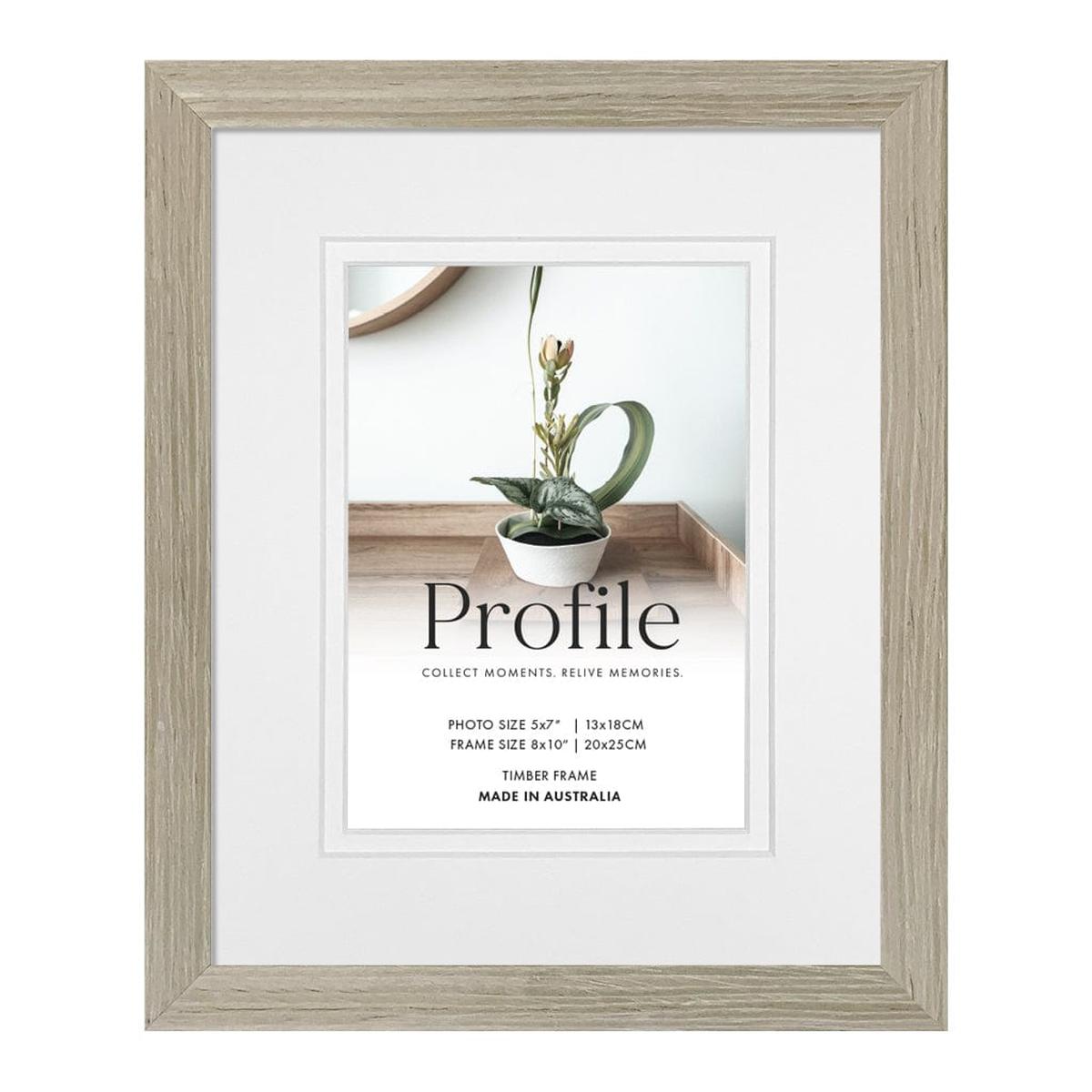 Profile Photo Frame Deluxe Stone Ash 5x7" | Minimax