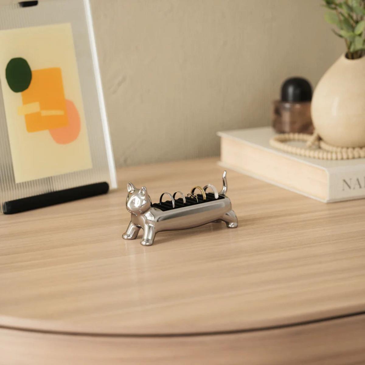 Umbra Ali Cat Ring Holder Chrome | Minimax