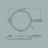 Ironclad Co 28cm Salt Stone Satin Enamel Legacy Pan