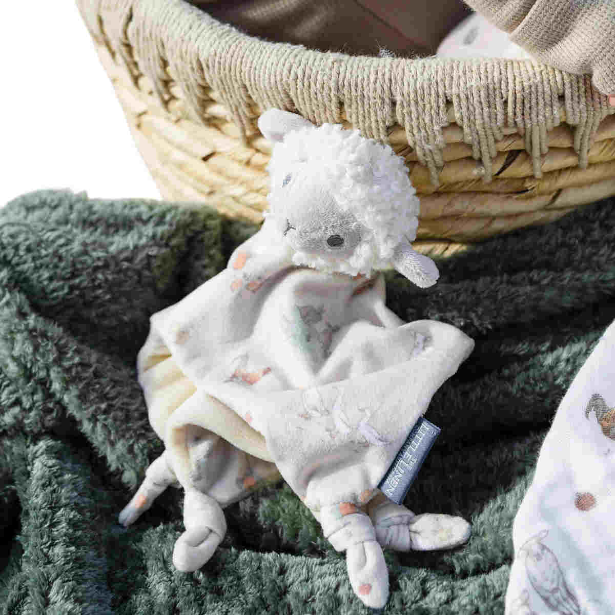 The Little Linen Co Baby Comforter / Security Blanket Farmyard Lamb | Minimax