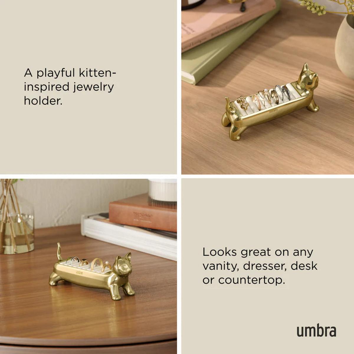 Umbra Ali Cat Ring Holder Brass | Minimax