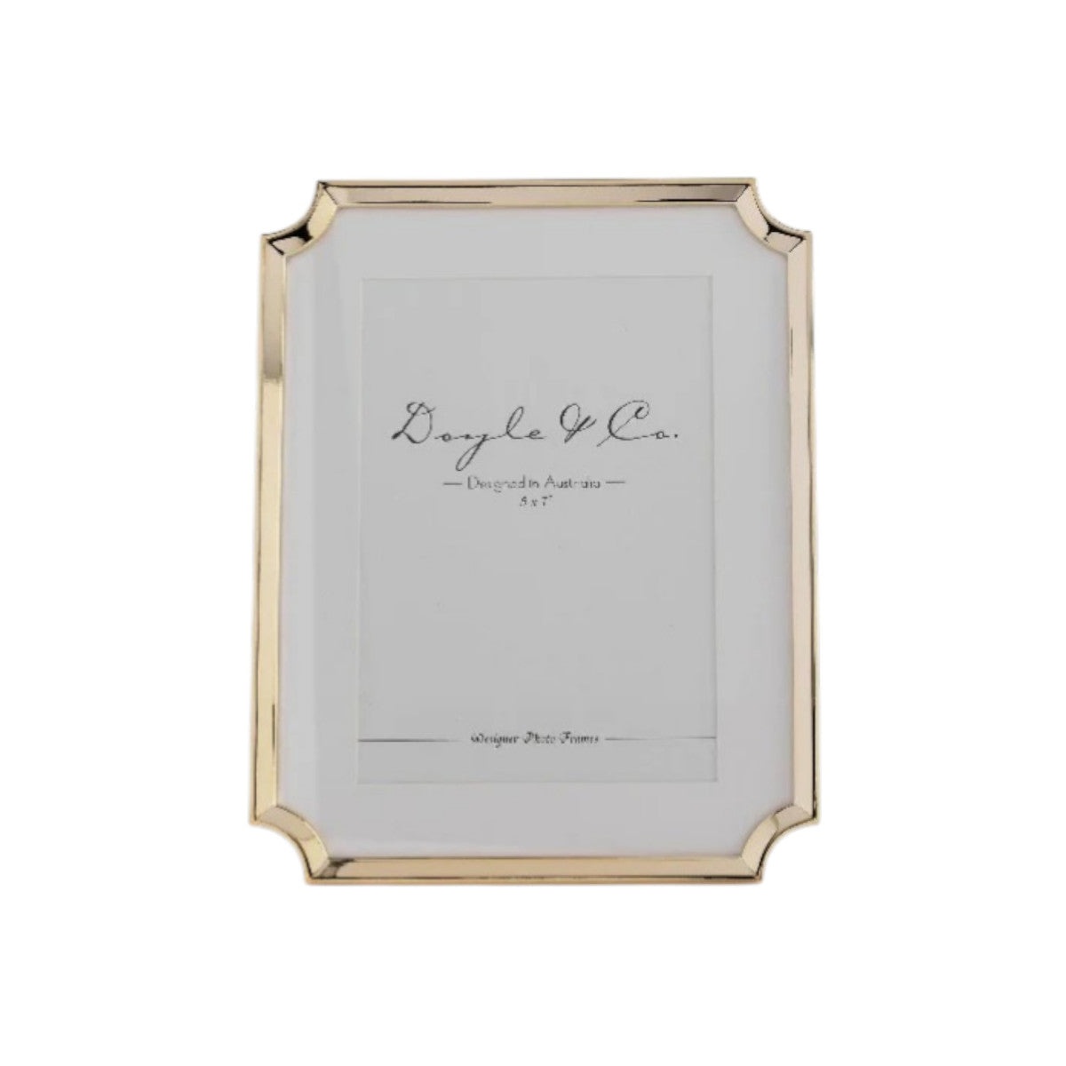 Hamptons Gold Clipped Corners Frame 4x6"