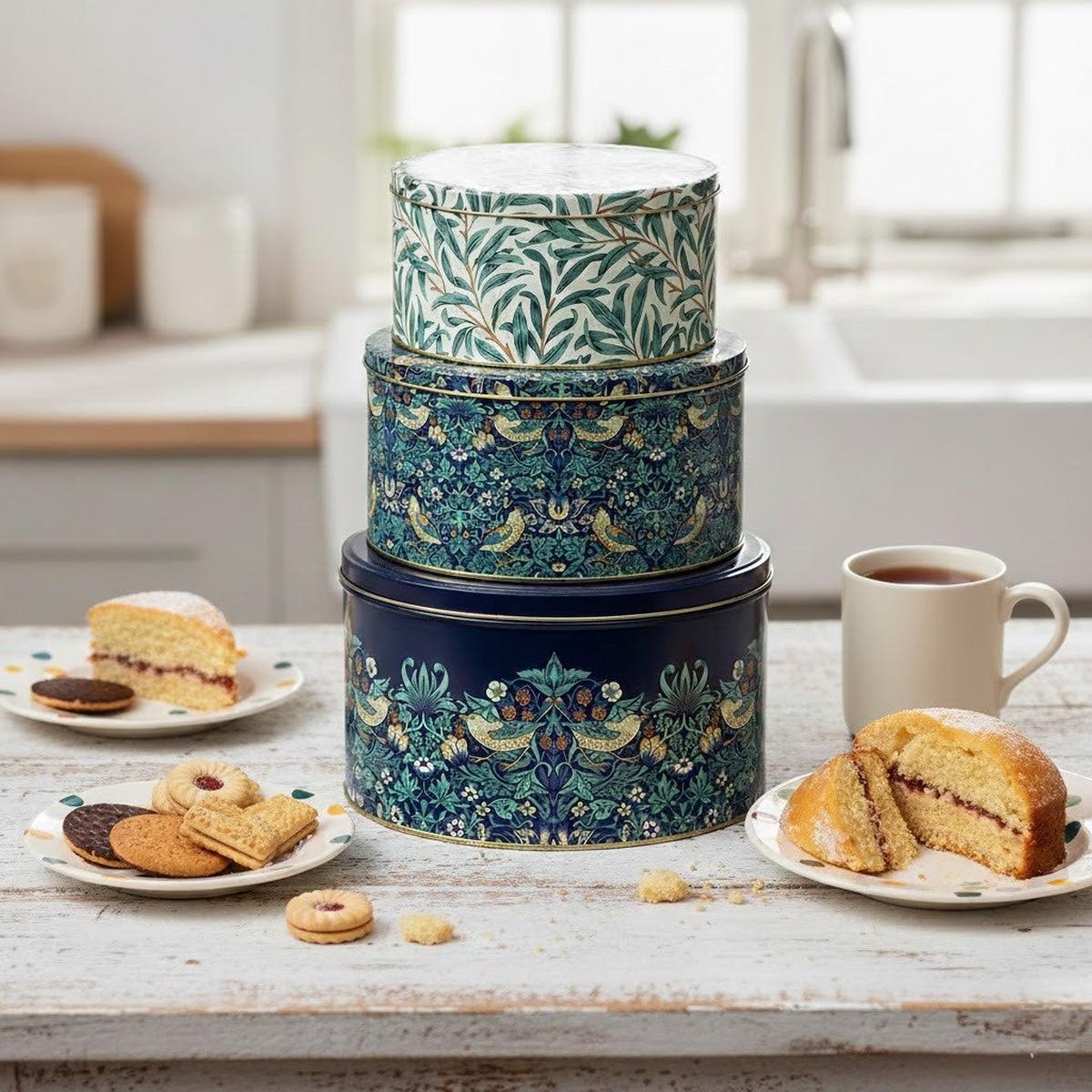 William Morris Strawberry Thief Round Tin Medium | Minimax