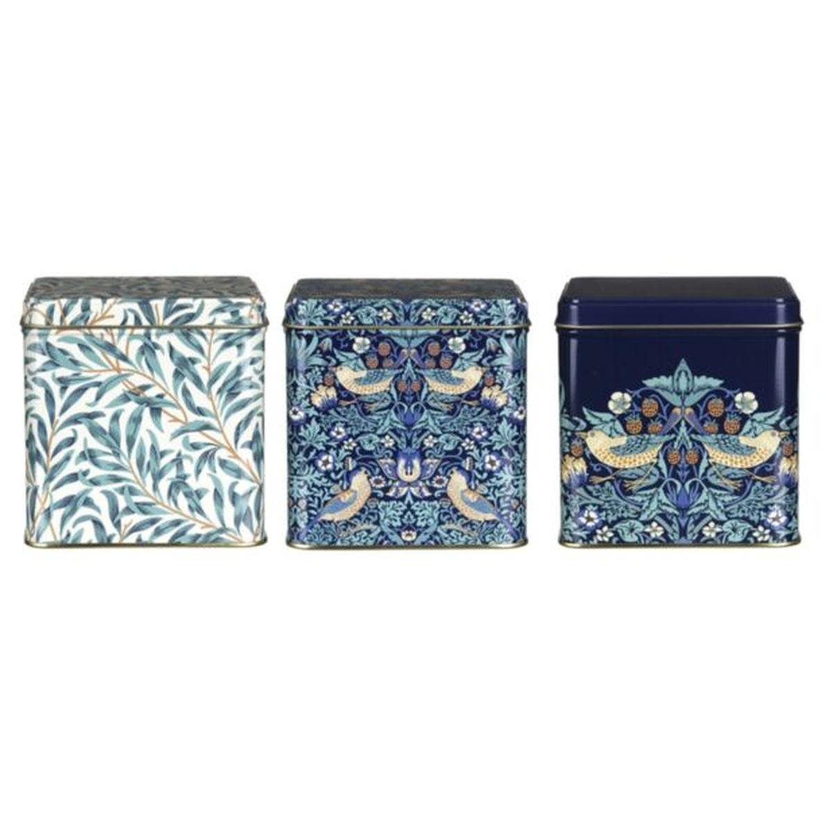 William Morris Strawberry Thief Square Caddy Set of 3 | Minimax