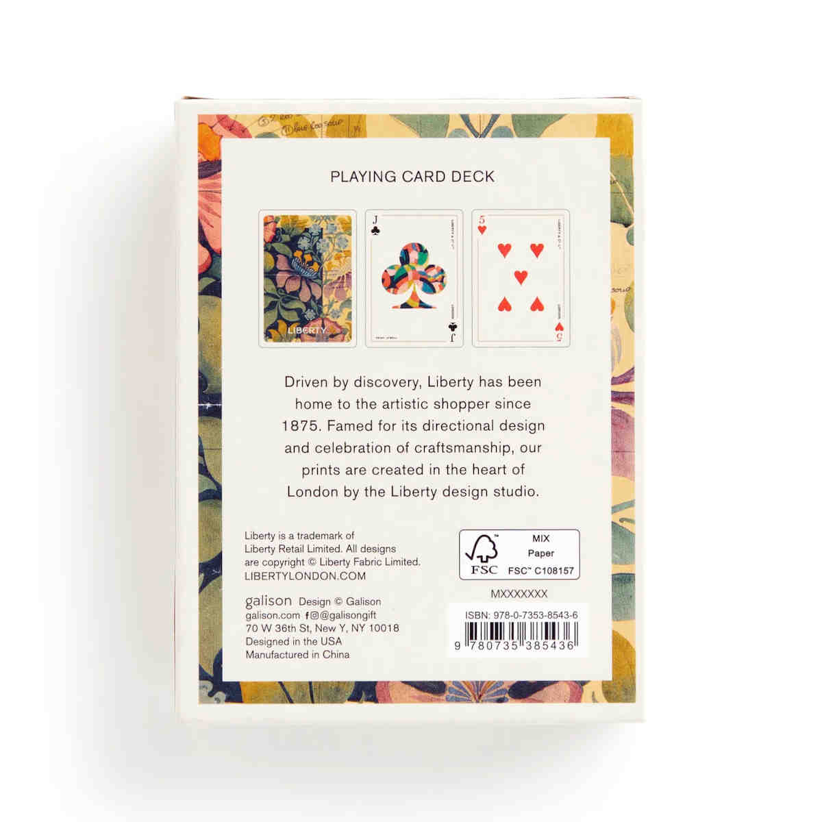 Galison Liberty Archive Playing Card Deck Multi-Coloured | Minimax