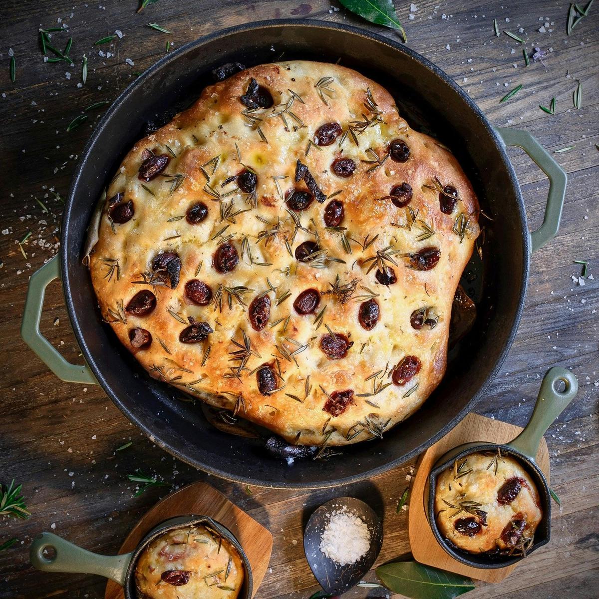 36cm Olive Leaf Satin Enamel Grande Legacy Pan