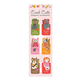 Galison Cool Cats Magnetic Bookmarks 6pcs Set Multi-Coloured | Minimax