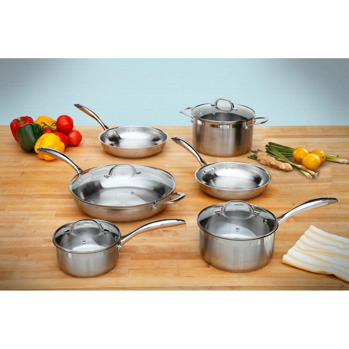 Swiss Diamond Premium Steel 10 Piece Cook Set