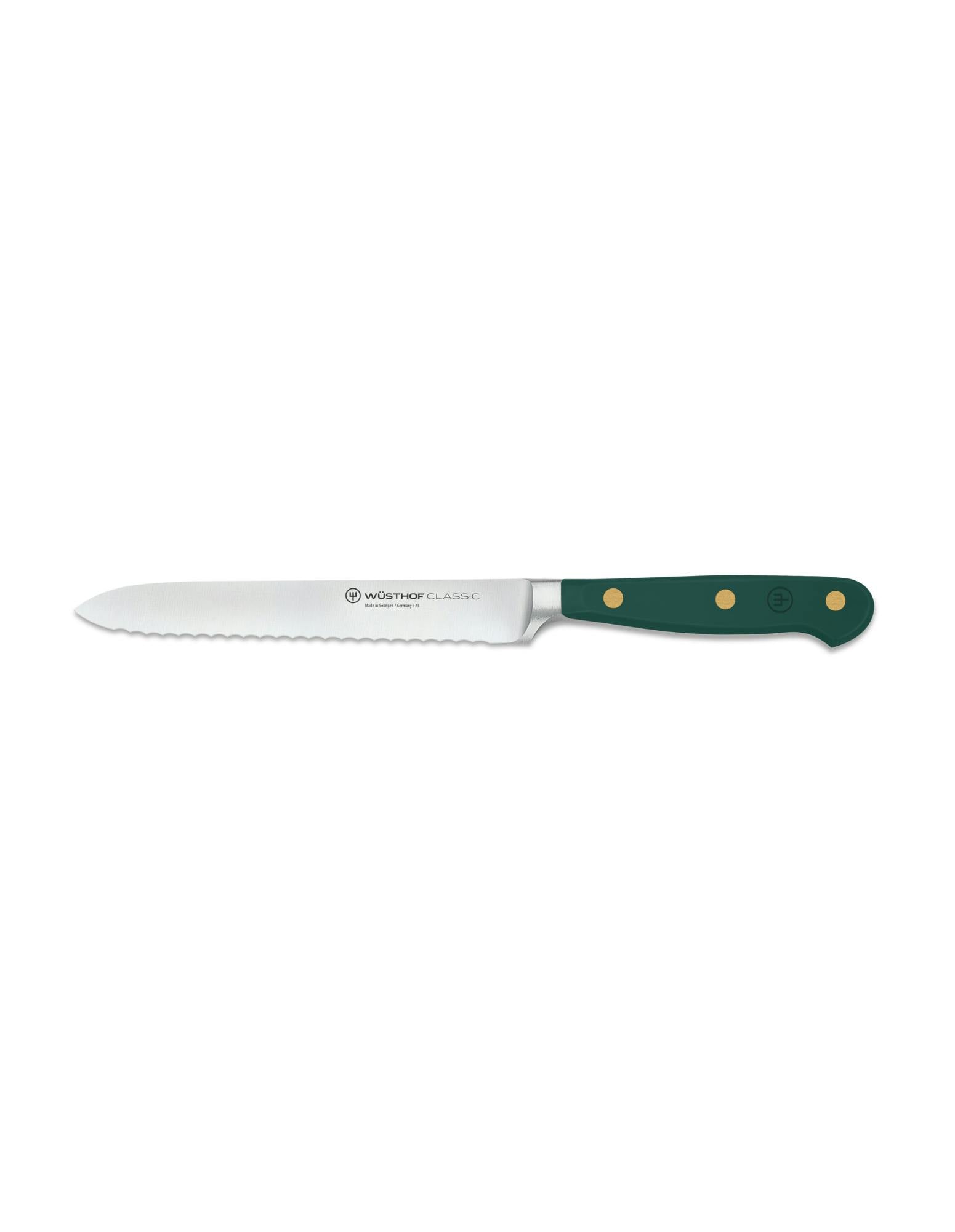 Wusthof Classic Colour Fresh Rosemary Serrated Utility Knife 14cm