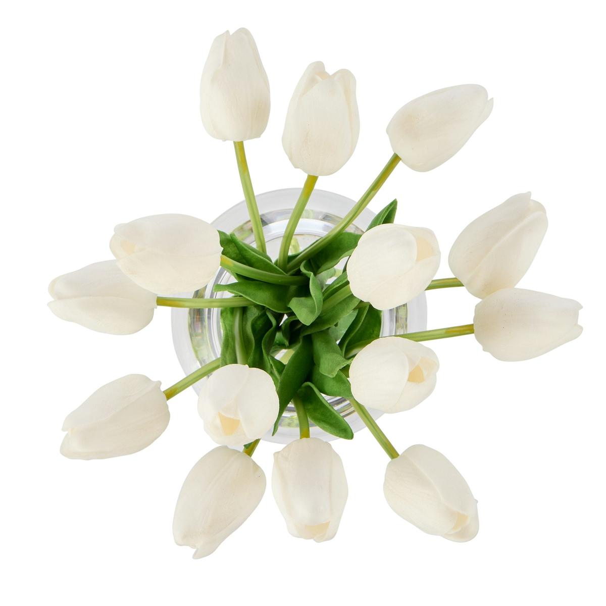 Rogue Tulip Bunch-Sphere Vase White 20x23x19cm
