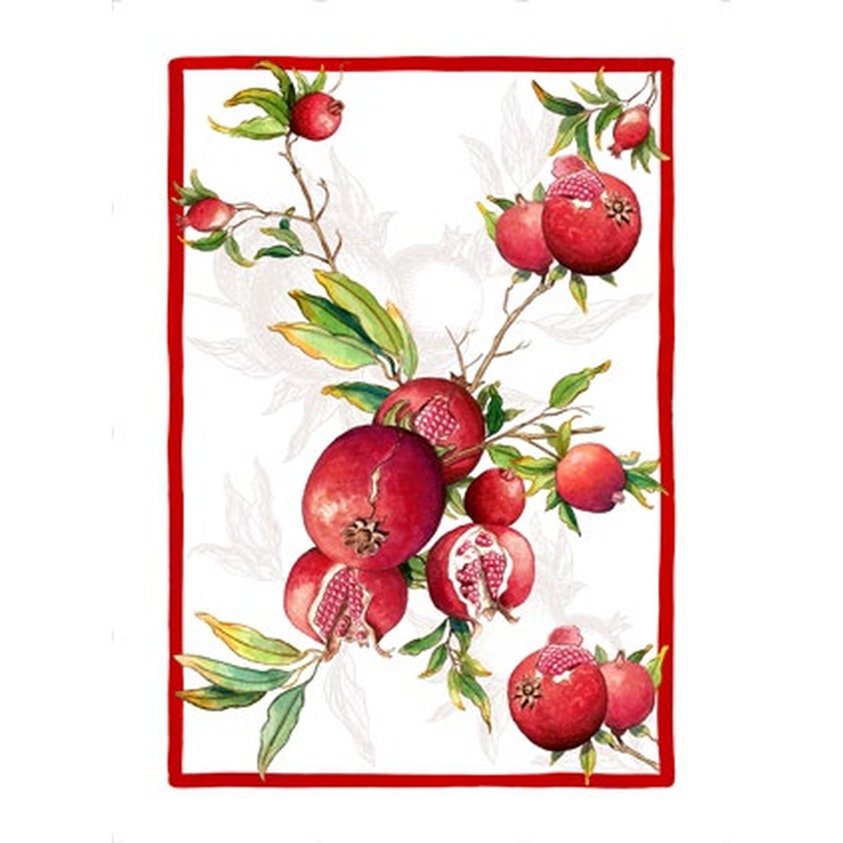 Tessitura Toscana Telerie Zakuro Pomegranate Rosso Linen Tea Towel 50x70CM