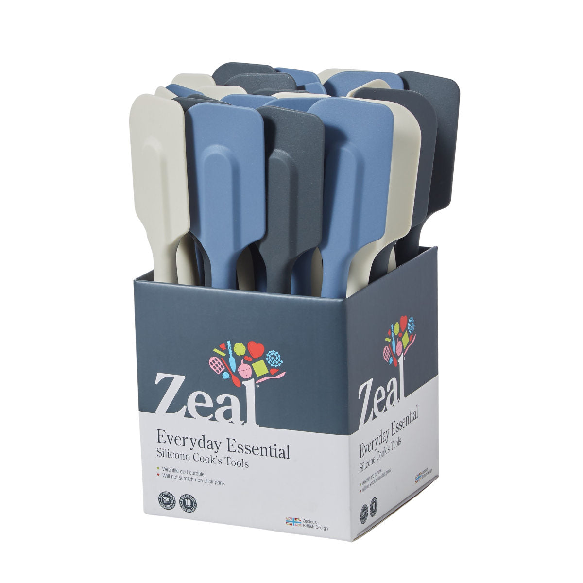 Zeal Cosy Ergonomic Silicone Spoon Spatula Assorted | Minimax