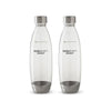 SodaStream Fuse Twin Pack Carbonating PET Bottles Silver 1L | Minimax