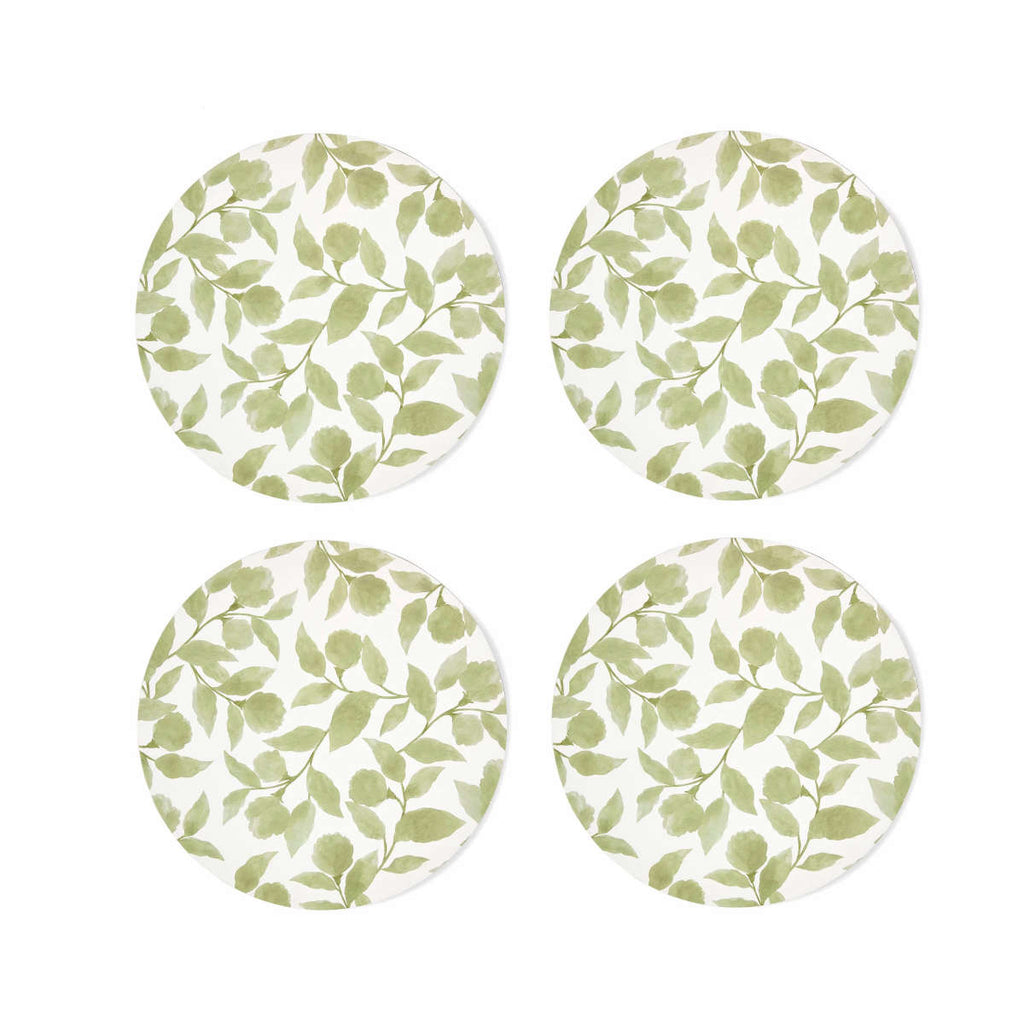 Madras Link Riviera Round Placemats Green 33cm Set of 4 Minimax