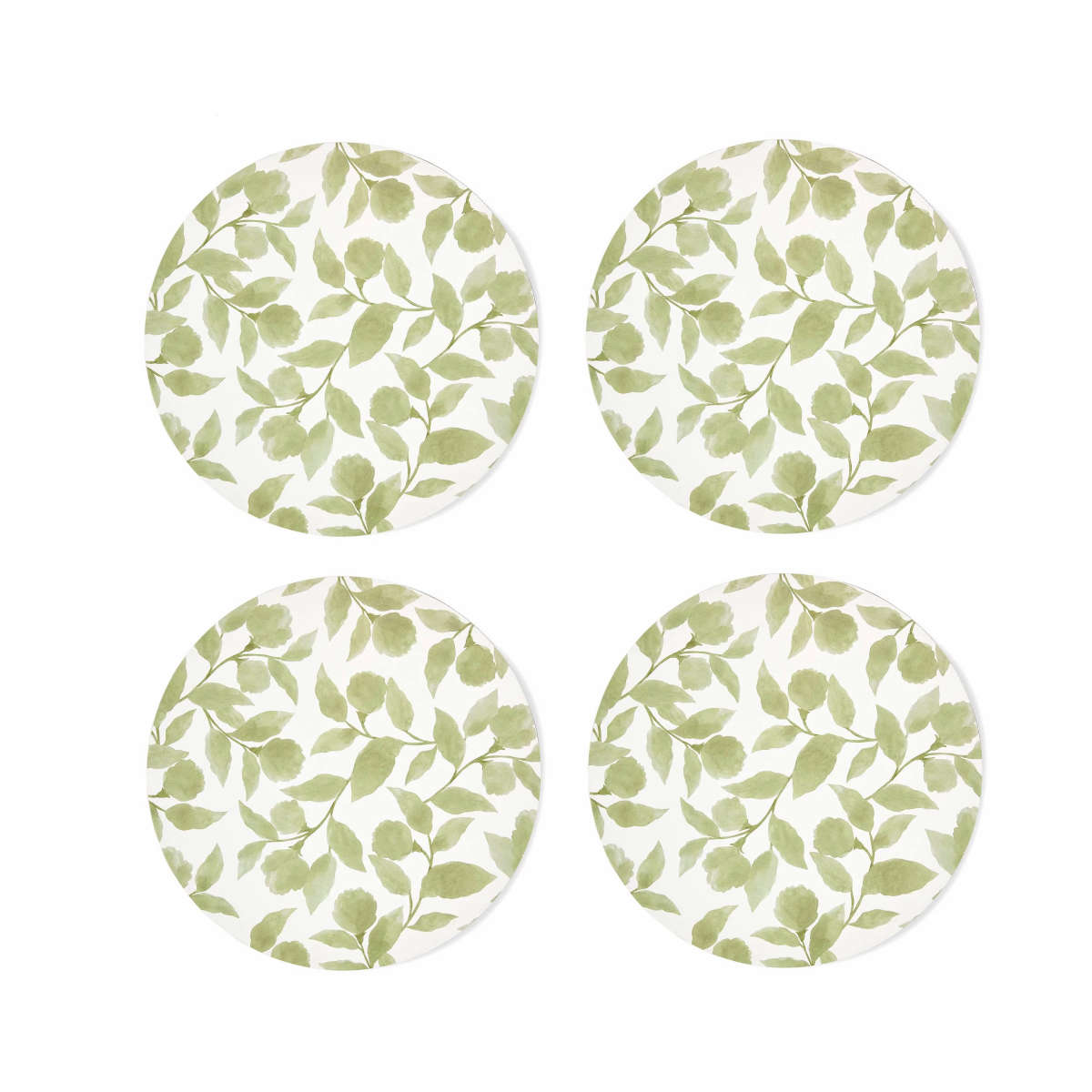 Madras Link Riviera Round Placemats Green 33cm Set of 4 Minimax
