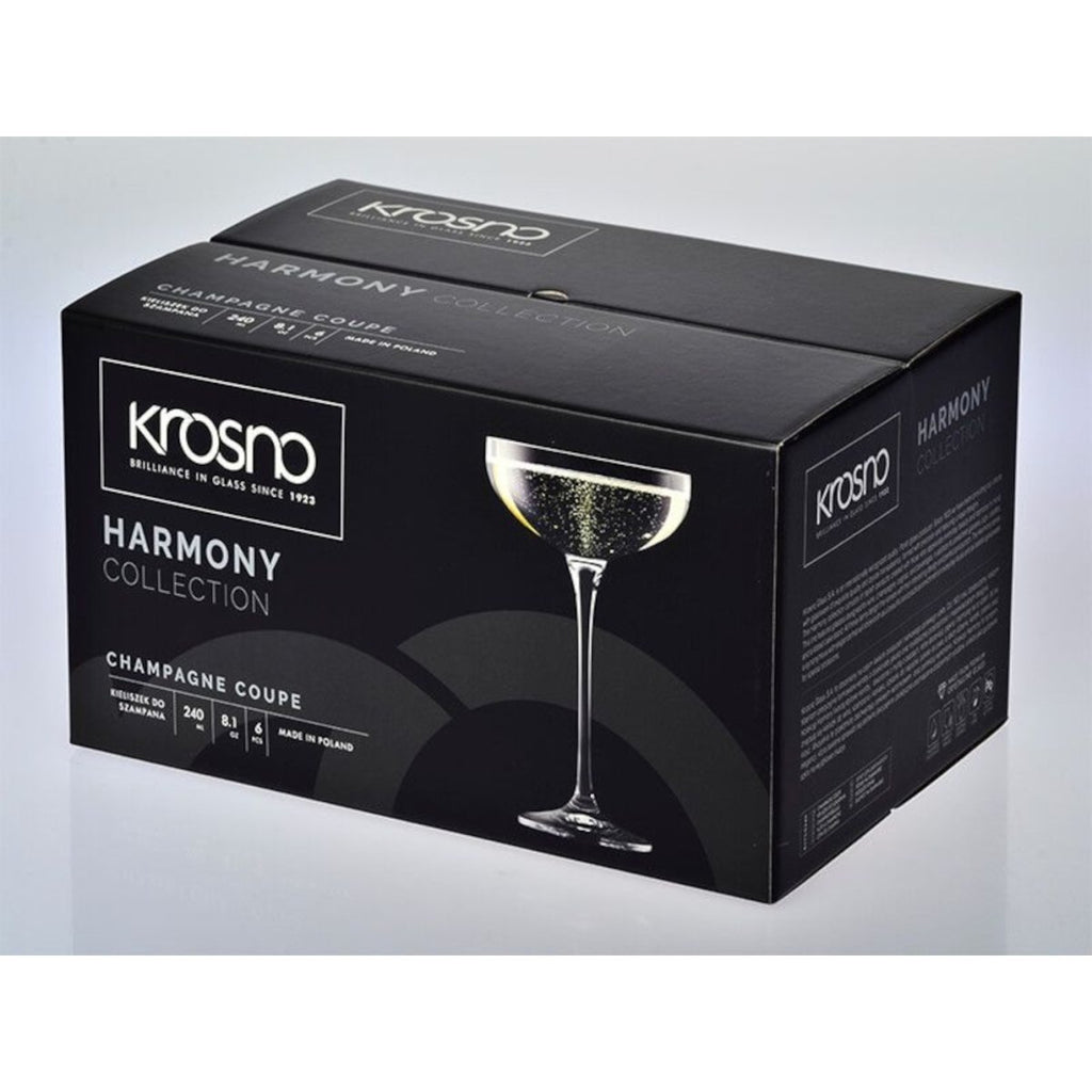 Krosno Harmony Champagne Coupe 240ml (Set of 6) | Minimax