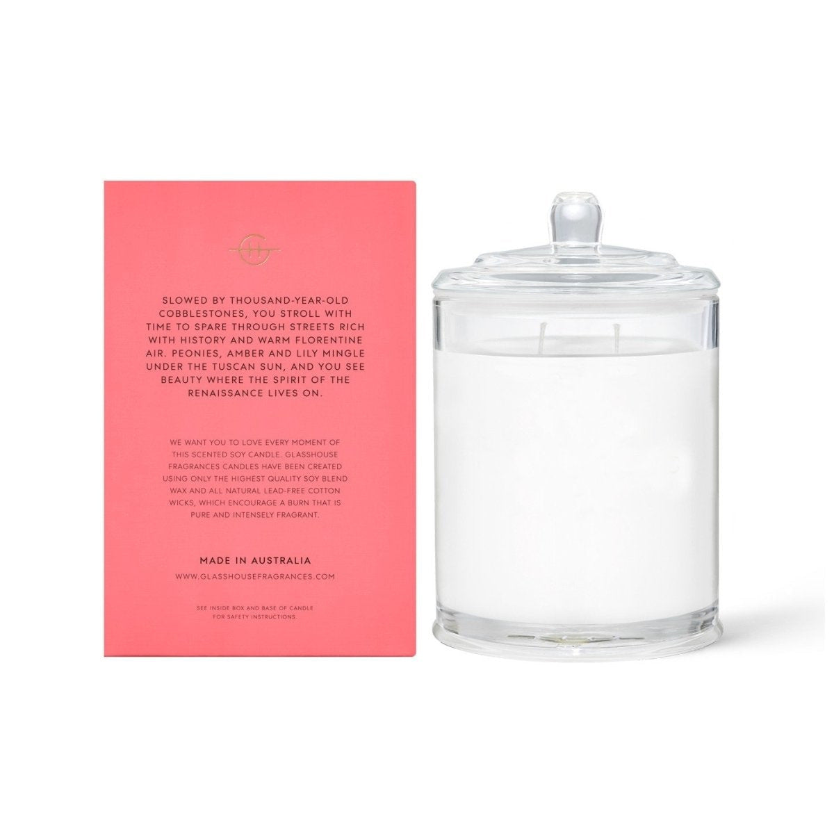 Glasshouse Fragrances Forever Florence Candle 380g