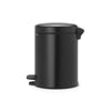 5Ltr New Icon Black Pedal Bin - Minimax