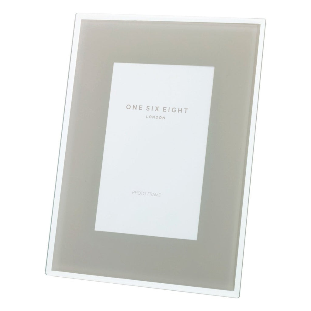 6" x 4" Cool Grey Glass Photo Frame - Minimax